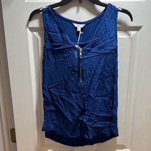 Candie's Blue Sleeveless Tank Top with Front Detail